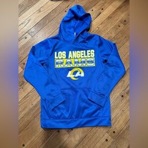 Los Angeles Rams Youth Hoodie NFL Team Apparel Blue Sweatshirt Superbowl Readt